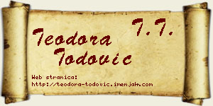 Teodora Todović vizit kartica